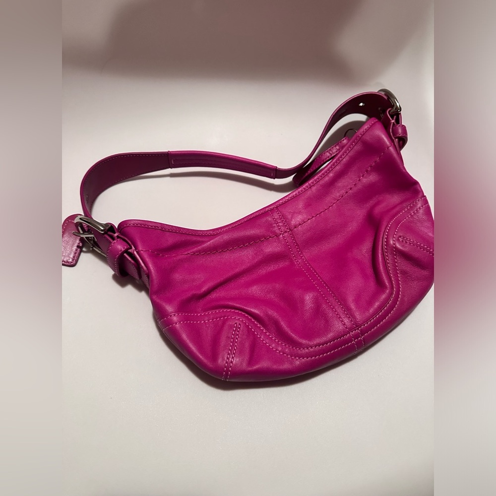 Vintage Hot Pink Coach Shoulder Bag